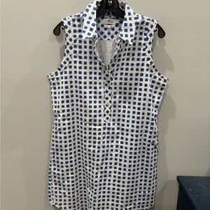 Vineyard Vines Blue and White Patterned Dress